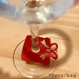 10/20pcs Christmas Felt Wine Cup Glass Ring Card Table Decoration Xmas New Year Eve Home Decoration Navidad Noel Party Supplies