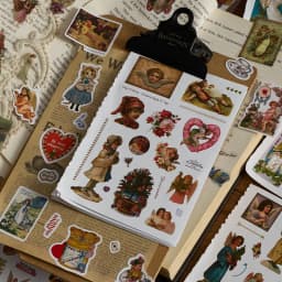 20 Sheets Large size Euramerican Style Sticker Book Washi Paper Journal DIY Material Decoration Memo Pad Scrapbook Stationery