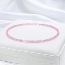 4MM Natural Stone Necklace 925 Sterling Silver Tourmaline Handwork Choker Jewelry For Women Trending Products Aquamarine