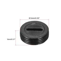 6/10/20Pcs Black Plastic Screw Carbon Brush Holder Caps Case Dia 10mm/12mm/13mm/14mm/15mm/16mm/18mm/20mm/22mm Brush Cover