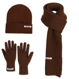 Winter Outdoor Warm Ear Protection Head Cap. European Style, Simple and Versatile. Knitted Wool Hat, Gloves and Scarf Set.