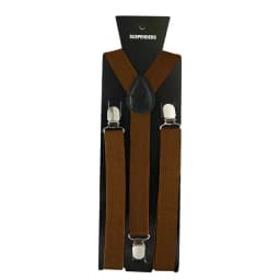 Solid Color Elastic Leather Suspenders Clip-on Buckle Men Straps Adjustable Elastic Y-Back Braces For Wedding Suit Accessories