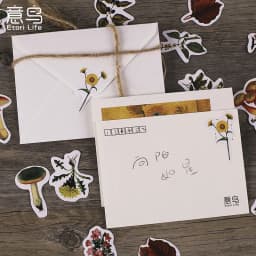 45pcs Retro Forest Series Plant Stickers Set for Scrapbooking Korean Diary Stationery Decorative Planner Sticker Collection