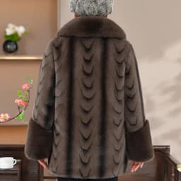 Winter Warm Plush Fur Coat Middle-aged Elderly People Imitation Mink Fur Oterwear Grandmother Thicken Cotton Parkas Jacket 8XL