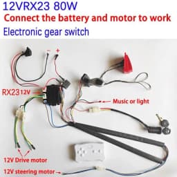1set DIY Wire Switch Receiver RC Kit With 2.4G Remote Control Baby Electric Car Controller For Kids Electric Car Modified