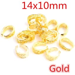 20pcs 3-Styles Beads Bails Pendants Jewelry Making DIY Necklace Silver Plated Gold Black Beads Bails Pendants Charm Beads Bails