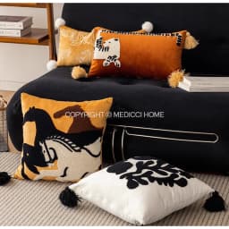 Medicci Home Handmade Boho Long Tail Leopard Cushion Cover Luxury Lumbar Pillowcase 30x50 With Tassel Shabby Chic Farmhouse Deco