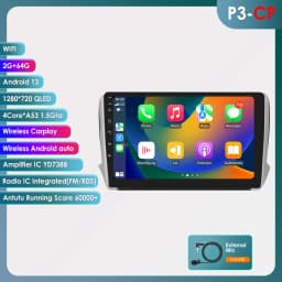Hizpo 2Din 10.1inch Android Auto Car Radio for Peugeot 208 2008 2014 - 2018 BT 4G SWC GPS Navigation RDS DSP UIS8581 Headunit