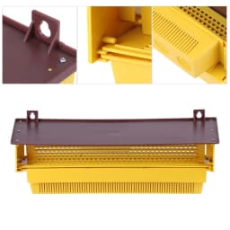 Pollen Collector, Pollen Trap, Beekeeping Tool, Removable Yellow Plastic Pollen Trap with Ventilated Pollen Tray