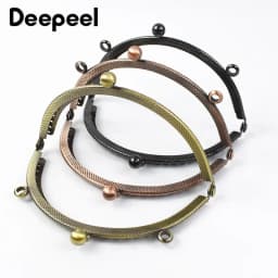 2/5/10Pcs Deepeel 10.5cm New Embossed Bead Metal Bag Handle Women Purse Frame Handbag Kiss Clasp DIY Sewing Brackets Accessories