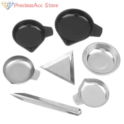 1 Set Weighing Powder Pans Scale Pan For Weigh Liquid Powder Gems Diamond Gemstone Weighing Pan