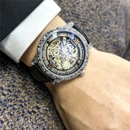 New High-Value Lightweight Luxury Hollow Automatic Mechanical Men's Watch, Fashionable Business Casual British-Style Men's Watch, This Is the Top Brand for Gifts, the Best Gift for Him, No Batteries Required