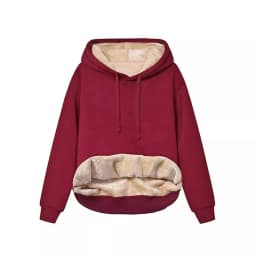 Women's Warm Fleece Lined Hoodie Thick Sherpa Pullover Drawstring Winter Sweatshirt Long Sleeve Multicolor Casual Top
