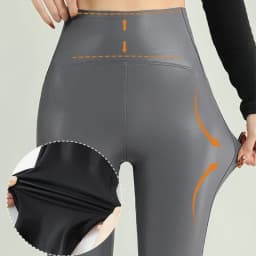 2025 Fall Winter High-Grade Fleece PU Leather Leggings Women High Waist Hip Lift Tight Sexy Faux Leather Warm Leggings