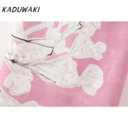 KADUWAK Japanese Classic Blended Print Back Split Straight Skirt Bustier Skirts Retro Versatile Streetwear Bustier Skirt 니트 스커트
