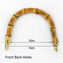 1/2Pcs Deepeel Natural Bamboo Handle Clutch HandBag Frame Replacement U-shaped Handles for Woven Bag Luggage Hardware Accessory