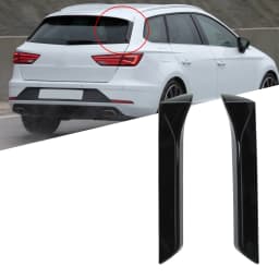 2Pcs Car Rear Window Side Splitter Wing Exterior Trim Left Right Auto Replacement Only For SEAT LEON 5F FR Mk3 MK3.5 2013‑2021