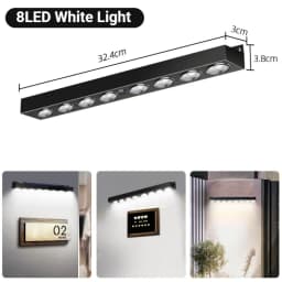 4/8LED Solar Outdoor Waterproof Wall Light with Lens Super Bright Garden Decoration Solar Signboard Lights Doorplate Lamp