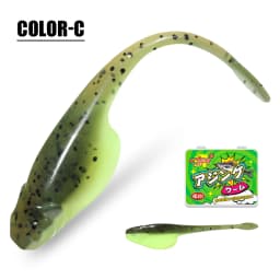 Rosewood Crappie Minnow Shad Soft Baits 5cm Ajing Worm Fishing Lure Willow Tail TPR Floating Drop Shot Ocean Rock Fishing Tackle