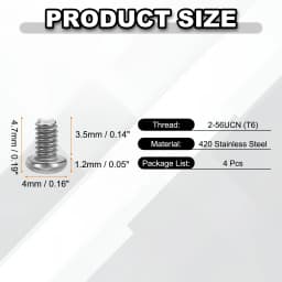 4/10/20pcs Pocket Clip Screws T6 Torx Head 2-56UCN 3.5/4.5/6/7.2mm Thread Length Folding Knife Fasteners for Blade Fixing