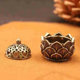 Home Lotus Incense Holder,Small Inscent Cone Burner,Mini Asian Style Lotus Flower Zen Decor Gift