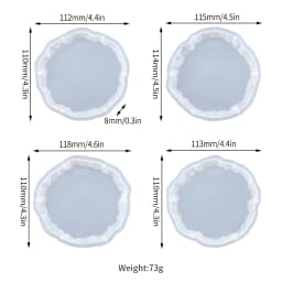 DM289 Irregular Shaped Resina Epoxy Transparente Coaster and Tray Molds Fruit Plate Cup Mat Moldes Silicona Resina Epoxi