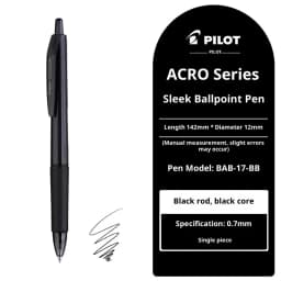 Pilot Acroball Ultra-Smooth Retractable Ballpoint Pen,Premium Hybrid Ink 0.5/0.7mm for Office&BusinessMinimalist Japanese Design