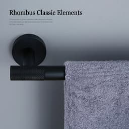 Matte Black Bathroom Accessories Brass Knurled Kit Paper Holder Towel Rack Shelf Single Towel Holder Toilet Brush Holder Hook