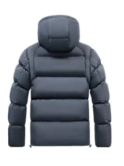 New Autumn/Winter Fashion Solid Color Thickened Warm Windproof Hooded Cotton Jacket Men's Casual Loose Sports Plus Size Coat