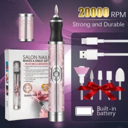 Electric Nail File Set Nails 4 Speeds Cordless Acrylic Nail Tool Thick Nails Edge Shaping Polishing Grinding Nursing Dead Skin
