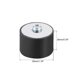 M4/5/6/8/10 Female Thread Rubber Shock Absorber Anti Vibration Pad Rubber-Metal Silentblock Type DD Rubber Mount Flat Base Block