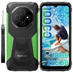Blackview FORT 1 Rugged Phones, 6.65-inch Android 15 AI Smart Phone 6GB RAM 256GB+2TB ROM, Unisoc Tiger T615 10000mAh Cellphones