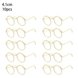 5PCS Retro Metal Round Doll Glasses Frame Lensless Miniature Eyewear Great Collection Cool Eyeglasses For Blythe Doll Accessorie