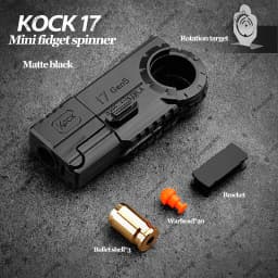 EDC Tactical Pistol Toy Fidget Spinner Ejectable Shell Toy Fidget Gear Gadget Stress Relief Anti-Anxiety Toy for Adults Gift