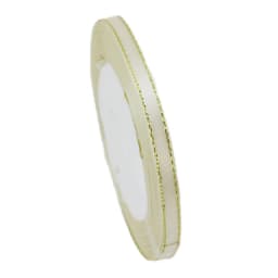(25 Yards/roll) 6mm Gold Edged Single Face Satin Ribbon Wholesale Gift Packing Christmas Decoration Manual DIY Ribbons Fabric