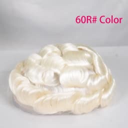 Men's Full Swiss Lace Wig Bleached Knot Human Hair Toupee Durable Comfortable All-Day Wear Hairpiece