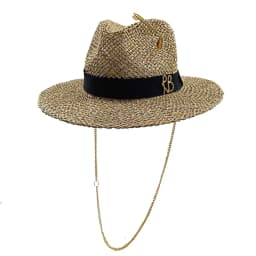 Canotier Hat Flat Top Fedora Women's Autumn and Winter Vacation Diamond Striped Sun Hat Women's Fedora sombreros para mujer