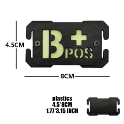 Molle EDC Identify Safety Outdoor Mark Strip Patch Umbrella Blood Type Nuclear Radiation Cat Eyes Tactical Equipment Accessorry