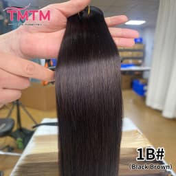 Seamless Pu Clip In Hair Extensions Human Hair 7Pcs Invisible Clip Ins Human Hair Extensions Brown Color 110g Straight Remy Hair