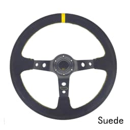 Universal 350mm 14 Inch Suede/PVC Auto Racing Steering Wheels Deep Corn Drifting Sport Steering Wheel