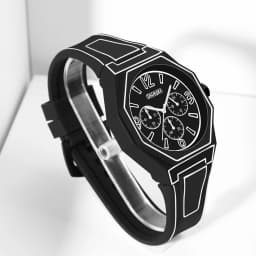 Preppy Style Quartz Wrist Watch - Round Dial, Electronic Drive, Silicone Strap, Unisex, Holiday Gifts(Gift box does not include)
