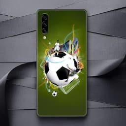 Football Silicone Case For Samsung Galaxy A57 A56 A55 A36 A35 A37 A26 A17 A07 A50 A50s A70 A80 A7 A9 2018 Cover Fire Soccer Ball