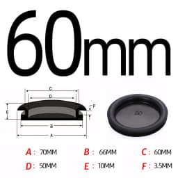 14mm-150mm Hole Diameter Black Single Sided Protective Coil Sealing Rubber Ring Wiring Grommets Hole Plug Gasket