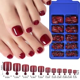 100Pcs White Short Square Flase Toenails Summer Press On Toes Full Cover Tips Pure Color Acrylic Artificial Wearable Toenails*8K