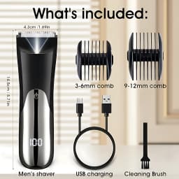 Trimmer Shaver For Man Electric Beard Whisker Sideburns Razor Electric USB Rechargeable Li-ion Battery Display Body Hair Removal