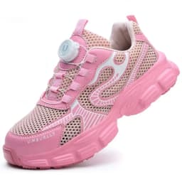Rotating Button Ladies' Safety Shoes Breathable Work Sneakers Steel Toe Shoes Women Protective Shoes Puncture-Proof Work Shoes