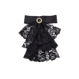 Accessory Set Vintage Style Victorian Lace Jabot Detachable Ruffled Collar Cuffs Set Costume Accessory Vintage Themed Events