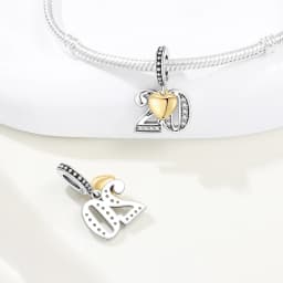 Original 15th 16 18 20 21 Anniversary Birthday Wedding S925 Sterling Silver Bead Pendant Fit Bracelet Necklace DIY Jewelry Gifts