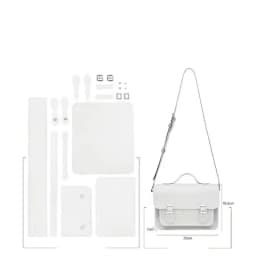 New PU Leather DIY Material Bag 10 Colors DIY Cambridge Messenger Bag Hand-stitched Self-made Bag Women