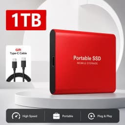 4TB Slim External SSD Portable Type-C Hard Drive USB 3.1 Storage for Mac Laptop PC Phone Backup Data